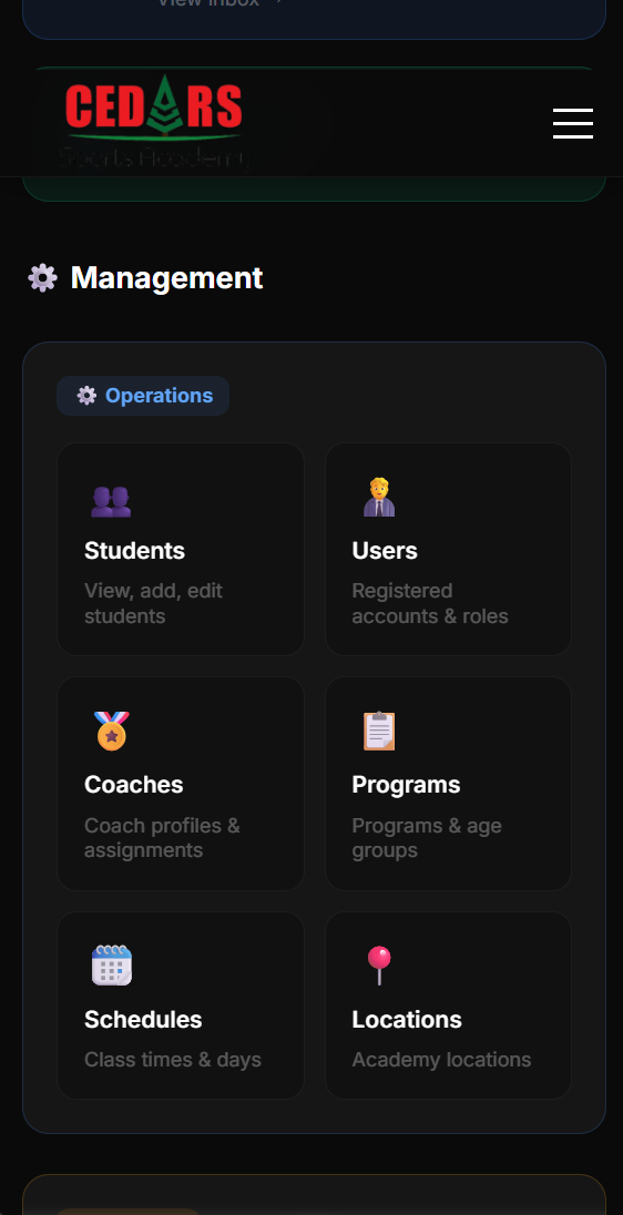 Mobile Admin