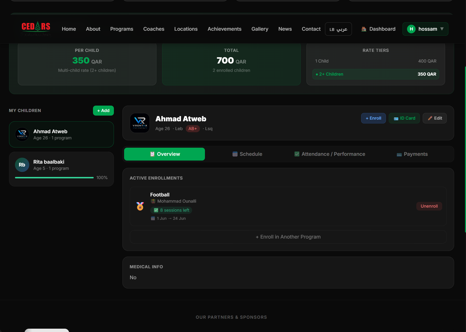 Parent Dashboard